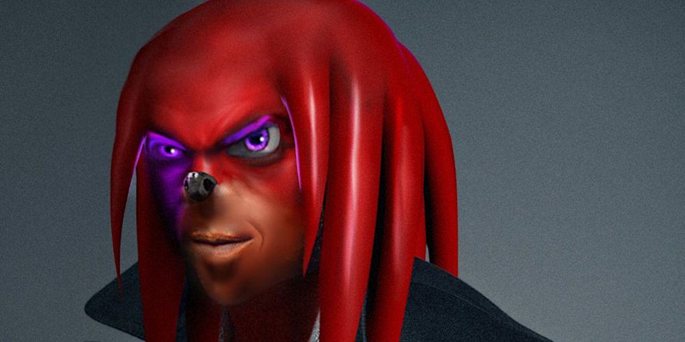 Idris Elba Becomes Knuckles In Cursed Sonic The Hedgehog 2 Fan Art ...