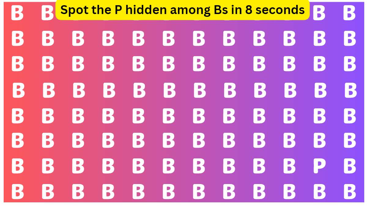 Vision Test: You Have 20/20 Vision If You Can Spot The Hidden P Between ...