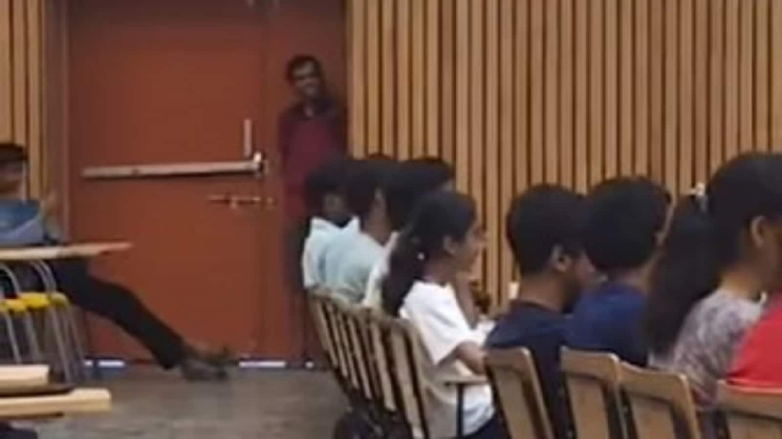 Student sneaks into IIT Kanpur lecture, viral video captures hilarious outcome